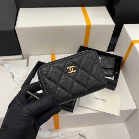 샤넬 동전 지갑 캐비어