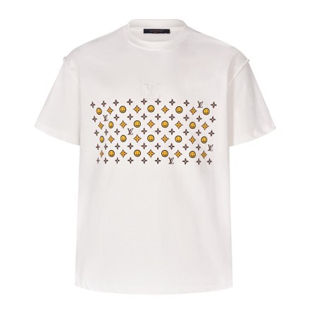 루이비통 스마일 프린트 반팔 티셔츠