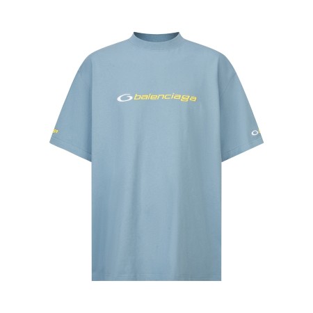 발렌시아가 오버사이즈 자수 로고 반팔티