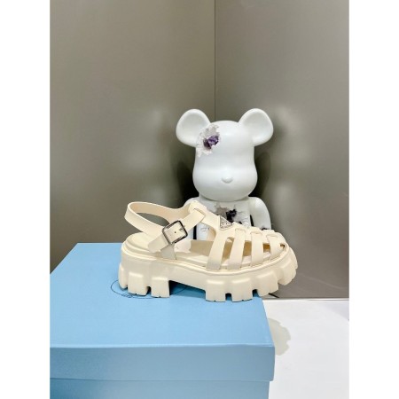 프라다 모놀리스 크로쉐 케이지 샌들