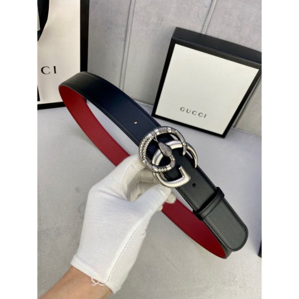 구찌 더블 G 스네이크 버클 벨트 4cm