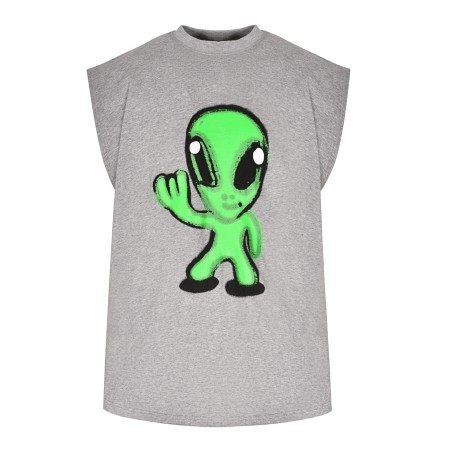 발렌시아가 하이 데어 슬리브리스 티셔츠