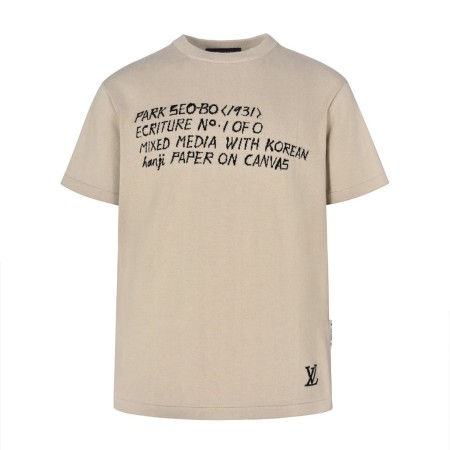 루이비통 LV x 박서보 쇼트 슬리브드 코튼 크루넥 반팔티