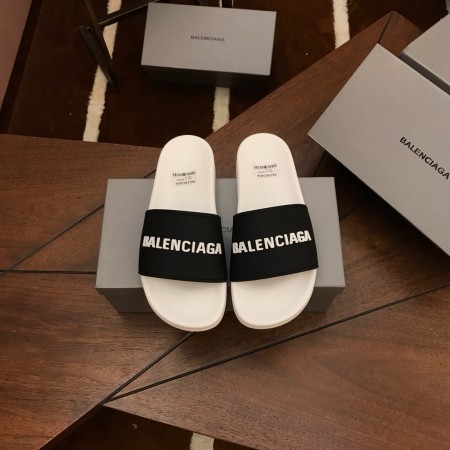 발렌시아가 로고 슬라이드 슬리퍼