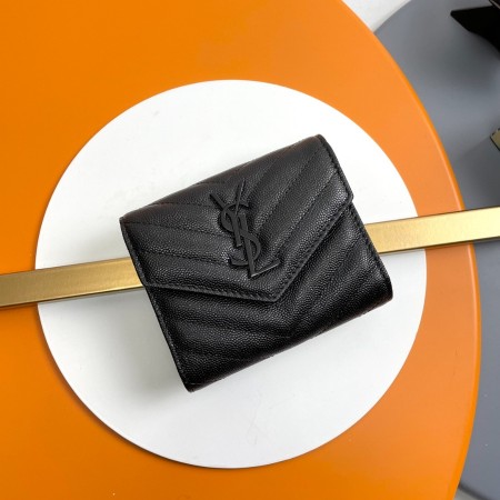 생로랑 마틀라세 컴팩트 3단 반지갑