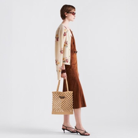 프라다 크로셰 그물 토트백