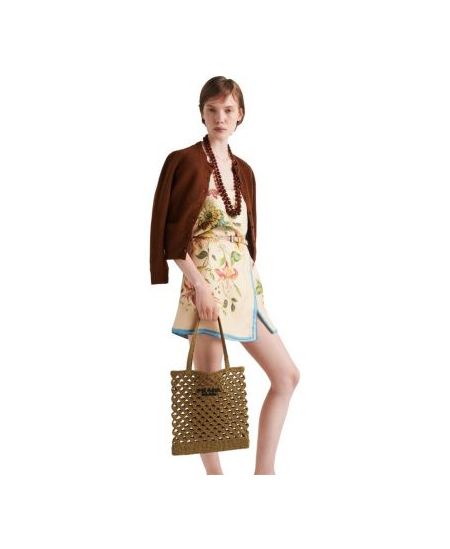 프라다 크로셰 그물 토트백