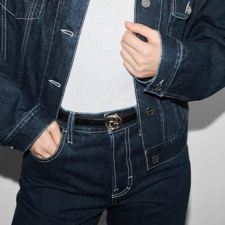 구찌 인터로킹 G 버클 벨트 2.5CM