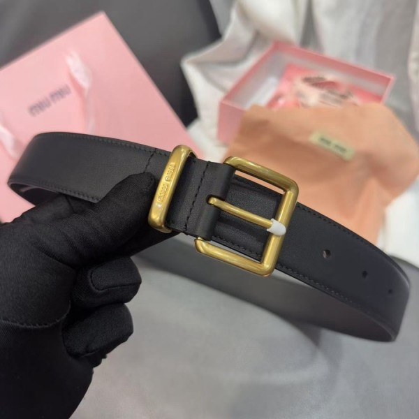 미우미우 로고 여자 벨트 3.5cm