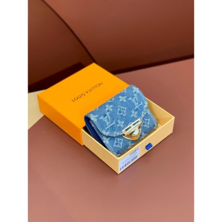 루이비통 빅토리 월릿 데님 반지갑
