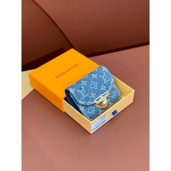 루이비통 빅토리 월릿 데님 반지갑