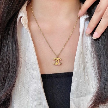 샤넬 cc 로고 빈티지 목걸이