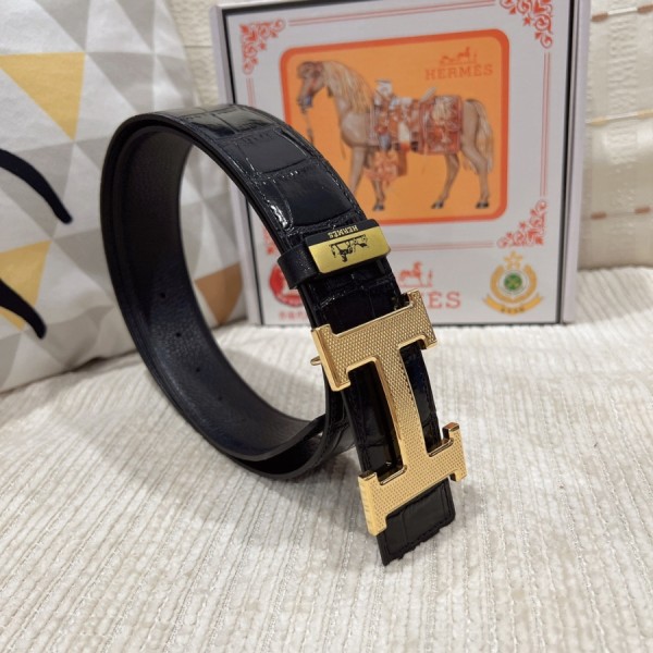 에르메스 남자 가죽 벨트 3.8cm