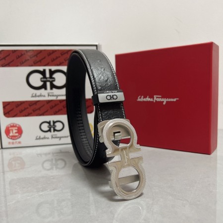 페레가모 간치니 가죽 벨트 3.5cm