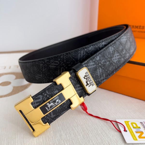 에르메스 H 버클 남자 벨트 38MM