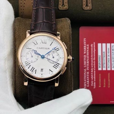 까르띠에 로통드 크로노그래프 40MM