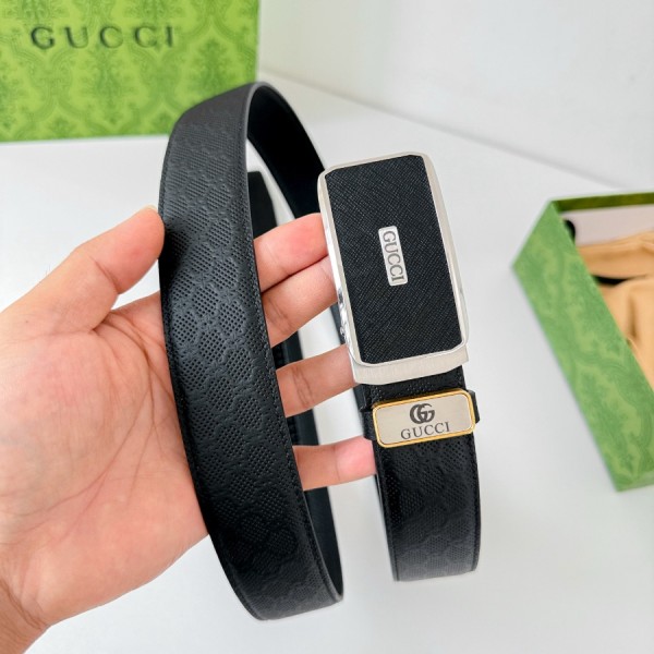 구찌 리버서블 자동버클 벨트 35MM